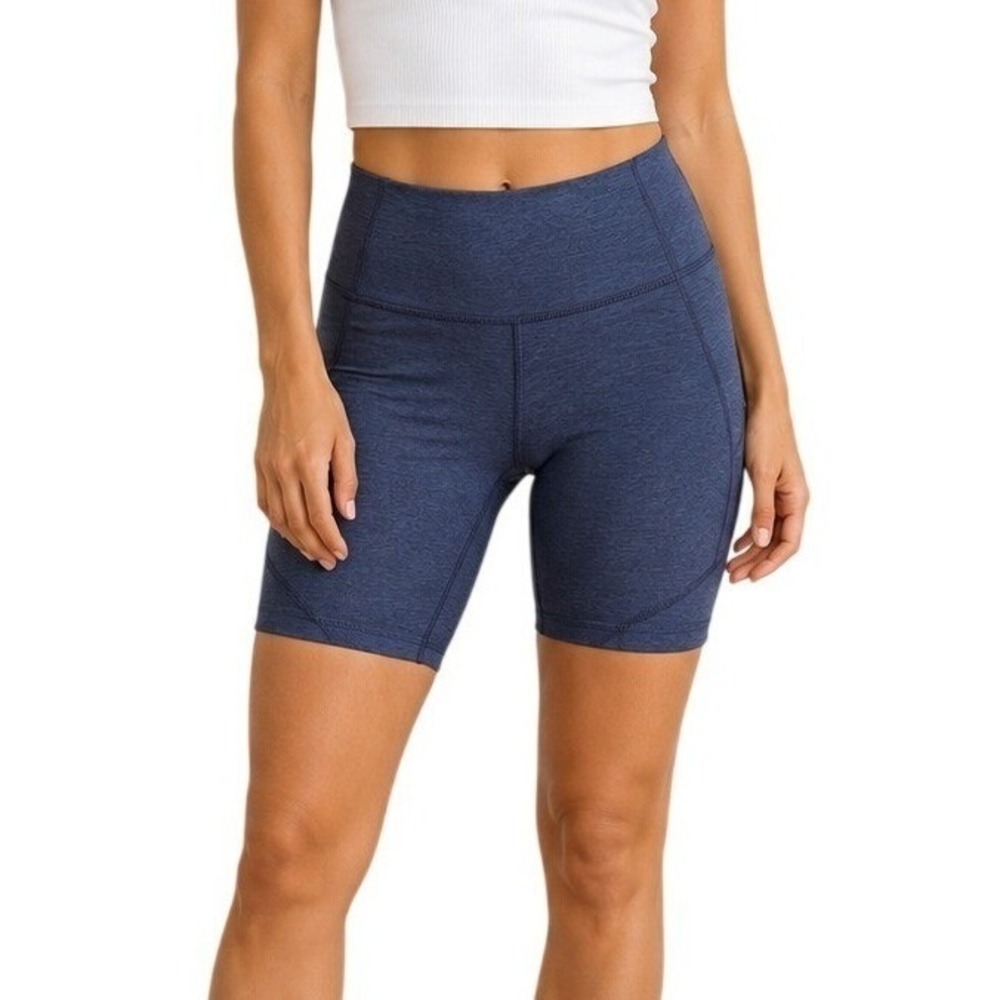 Outdoor Voices Bike Shorts Women XS Navy Double Time 10" Compression Shorts NWT